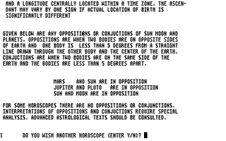 Horoscope-ST atari screenshot